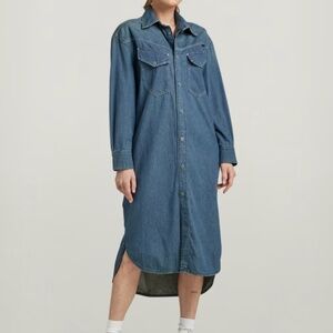 G star long western shirt dress
